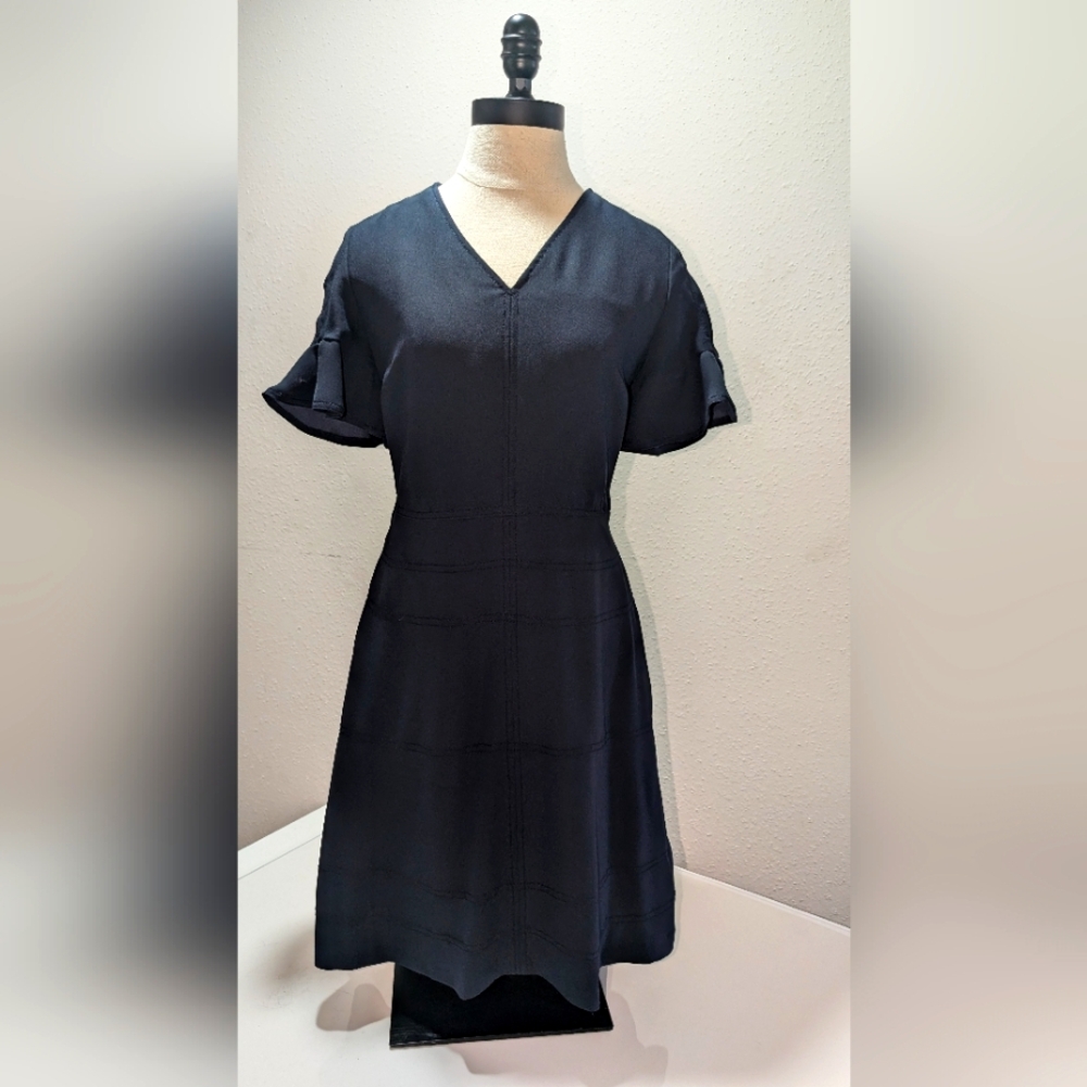 Banana Republic Navy V-Neck Midi Dress